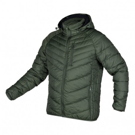 Kurtka Mix&Match, pikowana, puchowa, lekka, oliwkowo-czarna, rozmiar XXXL