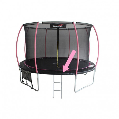 Sport Max vedrude kate 12ft trampoliinile, must-roosa