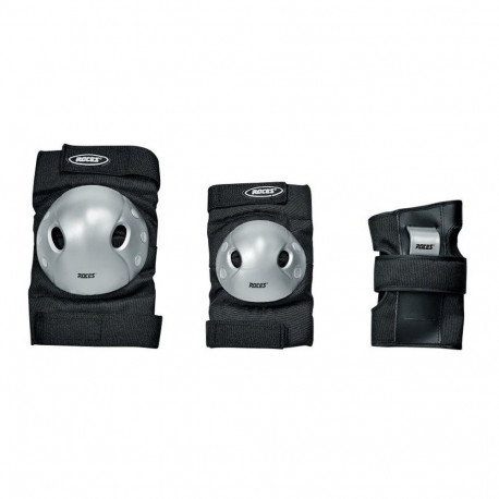 Roces rulluisukaitsmete kolmeosaline komplekt Extra 301366 01 L, must-hall