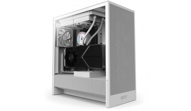 NZXT CASE MIDITOWER ATX W/O PSU/WHITE H5 FLOW