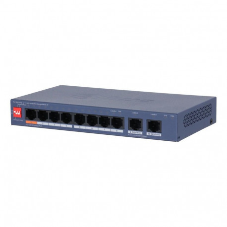 DAHUA Switch||DH-CS4010-8ET2GT-60|PoE ports 8|60 Watts|CS4010-8ET2GT-60