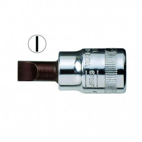 Socket driver 6709F for slotted screws 0,8x5,5mm, 1/4"
