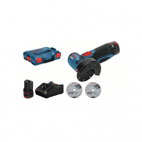 Akunurklihvija Bosch GWS 12V-76 V-EC, (2x3.0Ah), GAL 12V-40, 12V, 19.500 min.-1