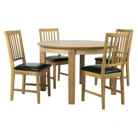 Dining set CHICAGO NEW round table and 4 chairs (19551)