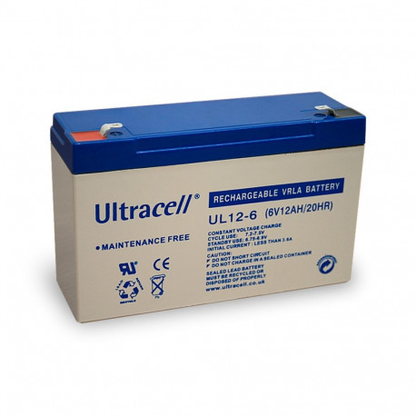 Ultracell pliiaku 6 V, 12 Ah (UL12-6)