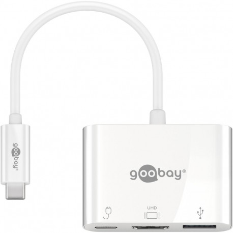 Goobay USB-C multiport-adapter HDMI, PD, valge