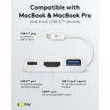 Goobay USB-C multiport-adapter HDMI, PD, valge