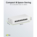 Goobay CAT 6 Mini/Desktop Patch Panel, 8 Port white
