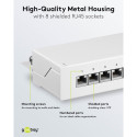 Goobay CAT 6 Mini/Desktop Patch Panel, 8 Port white