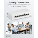 Goobay CAT 6 Mini/Desktop Patch Panel, 8 Port white