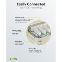 Goobay CAT 6A Mini Desktop Patch Panel, 8 Port (1 HU) grey