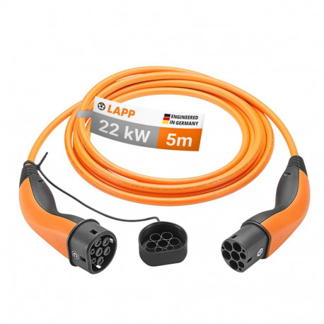 LAPP MOBILITY Type 2 Charging Cable, up to 22 kW, 5 m, orange 5 m