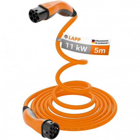 LAPP MOBILITY Type 2 isekeriv laadimiskaabel, kuni 11 kW, 5 m, oranž