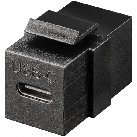 Goobay keystone-moodul USB-C liitmik USB 3.2 Gen 2 (10Gbit/s), must