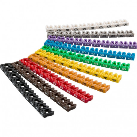 Goobay kaabli märgistusklambrid numbritega 0–9 sobivad kaablitele läbimõõduga 3.8-5.9mm 4mm²