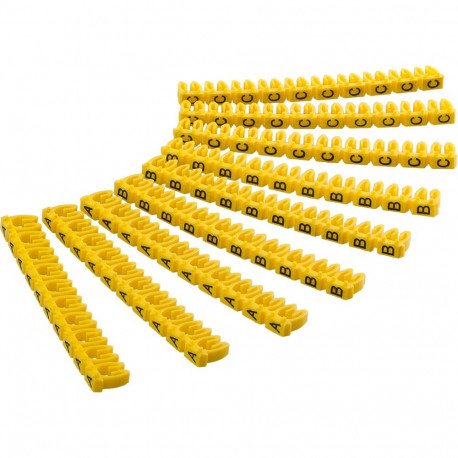 Goobay Cable Marker Clips "Letters A–C" for Cable Diameters of 2.8 - 4.6 mm 2.5 mm²