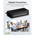 Goobay CAT 6 Mini/Desktop Patch Panel, 8 Port black