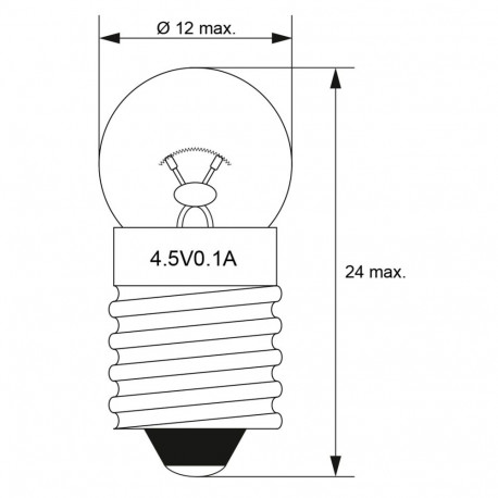 Goobay miniatuurne ümar pirn taskulambile, 0.45 W (100 tk)