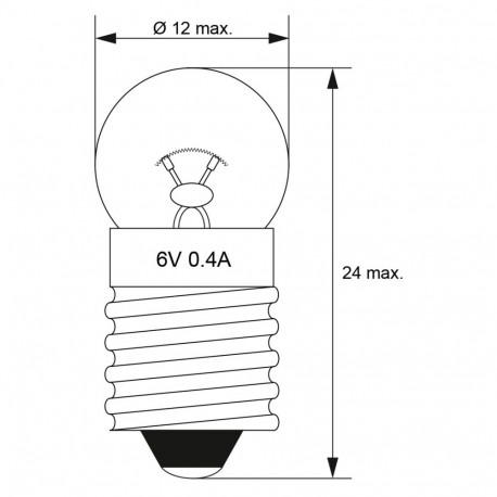 Goobay Miniature Globe Bulb for Torch, 2.35 W (100 tk)