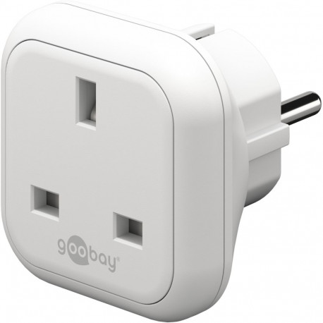 Goobay Travel Adapter UK to Europe, white