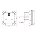 Goobay reisadapter UK–Euroopa, must