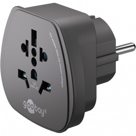 Goobay Travel Adapter World to Europe, black