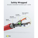 Goobay CAT 6 A Patch Cable, S/FTP (PiMF), red 5 m
