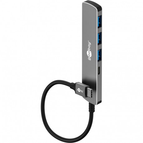 Goobay õhuke 4 pordiga USB-jaotur, USB-C to USB-C/USB-A, 5 Gbit/s