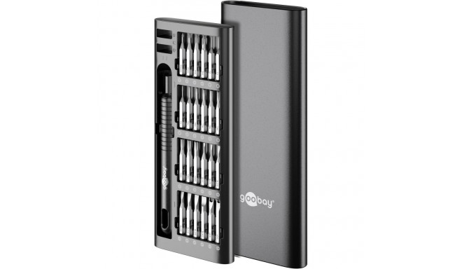 Goobay Tools Screwdriver Set with 48-Piece Precision Bit Set