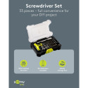 Goobay Tools Screwdriver Set with 30-Piece Bit Set