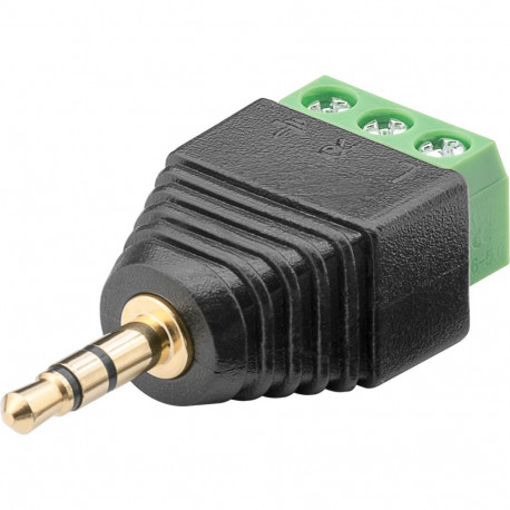 Goobay Terminal Block 3-pin > 3.5 mm male (3-pin, stereo) (10 tk)