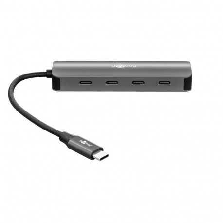 Goobay õhuke 4-pordiline USB-jaotur, USB-C - USB-C, 10 Gbit/s