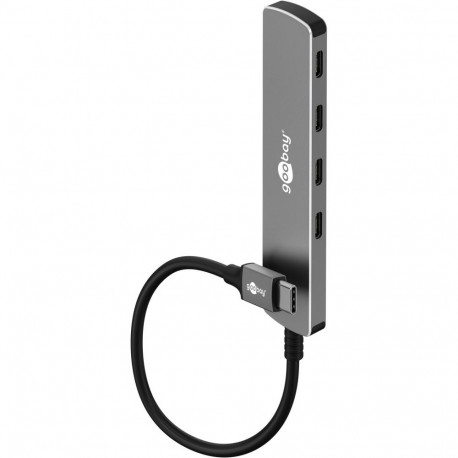 Goobay õhuke 4-pordiline USB-jaotur, USB-C - USB-C, 5 Gbit/s