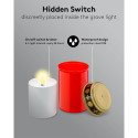 No Name LED Grave Candle with Timer, red