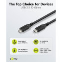 Goobay USB-C kaabel 1m, must