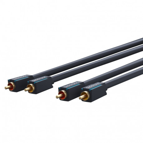 Clicktronic Cinch stereo helikaabel 1 m