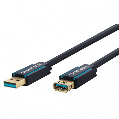 Clicktronic USB-A pikenduskaabel 1,8 m