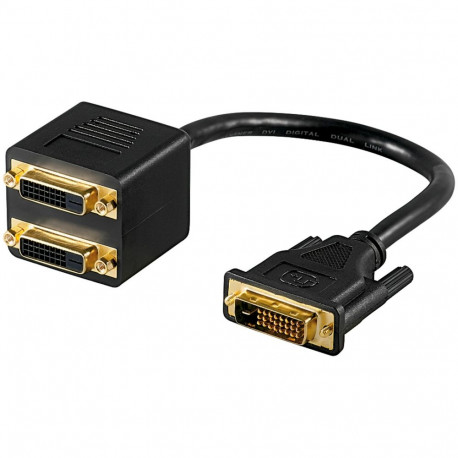 Goobay DVI Adapter Cable, gold-plated 0.1 m