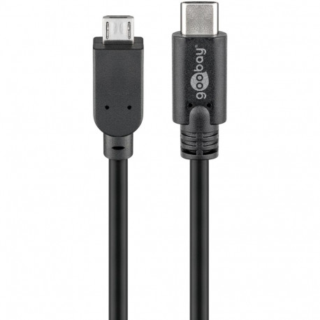 Goobay USB-C–Micro-B kaabel OTG 0.6m, must