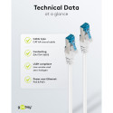 Goobay CAT 6 A Patch Cable, S/FTP (PiMF), white 0.25 m