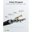 Goobay CAT 6 Patch Cable S/FTP (PiMF), black 0.5 m