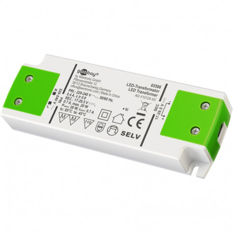 Goobay konstantvoolu LED trafopinge 700 mA, 20 W