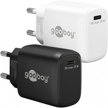Goobay 25 W USB-C PD GaN valge kiirlaadija