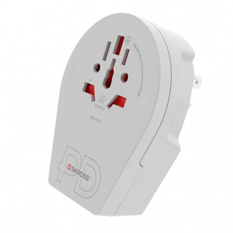 Skross reisiadapter maailmast USA-sse USB-C PD