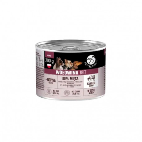PET REPUBLIC Chunks with beef in sauce – wet dog food – 200g
