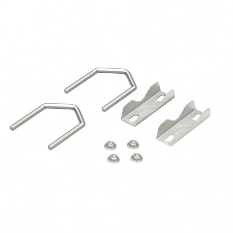 Goobay Set of 2 Claw Clamps and U-Bolts for Pipe Diameters up to 60 mm