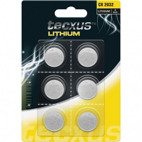 Tecxus CR2032 patarei, 6 tk blisterpakendis