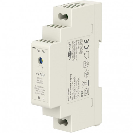 Goobay DIN Rail toiteplokk 5 V (DC), 2.4 A, 12 W