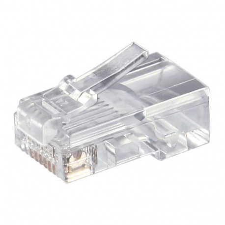 Goobay RJ45 Modular Plug for Round Cables, 8-Pin RJ45 male (8P8C) (10 tk)