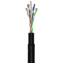 Goobay CAT 6 välitingimuste patch-kaabel, U/UTP, must 75 m